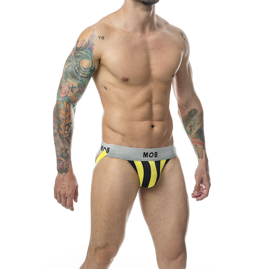 MOB Jock Stripe - klasszikus sárga alsónemű S méret