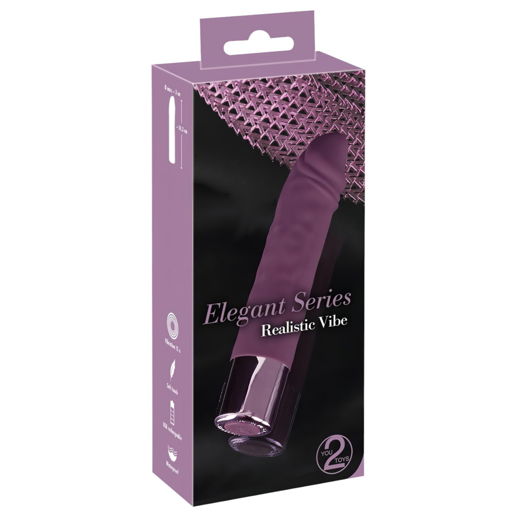 You2Toys Elegant Realistic - akkus, vízálló vibrátor (lila) You2Toys Elegant Realistic - akkus, vízálló vibrátor (lila)