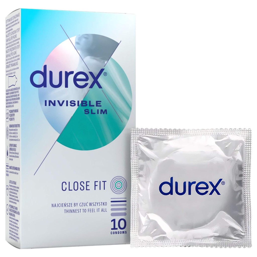 Durex Invisible Slim - vékony óvszer (10 db)