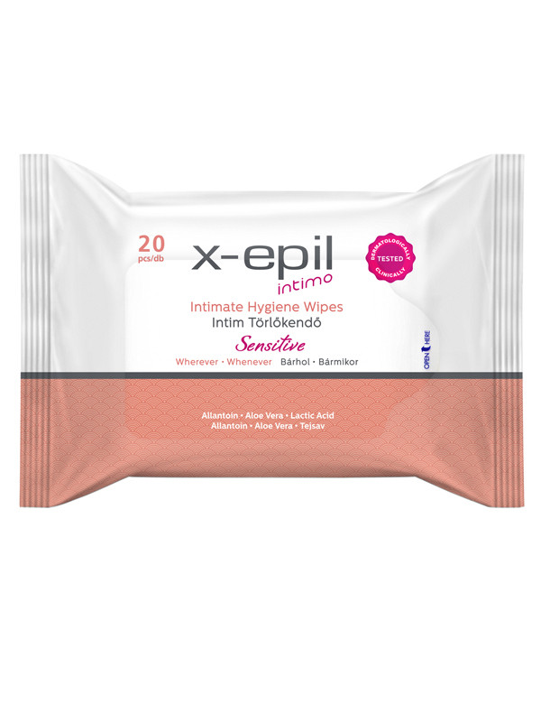 X-Epil intimo intim törlőkendő-sensitive 20 db